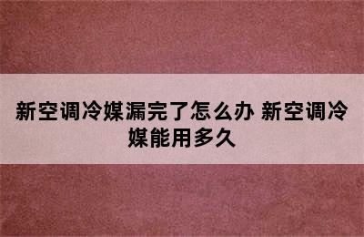 新空调冷媒漏完了怎么办 新空调冷媒能用多久